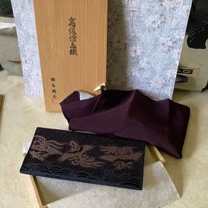 Japanese Wallet/Check Book Cover w/Hanky Box Set NIB